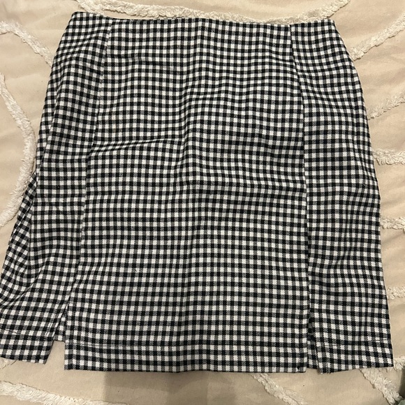 Love on a Hanger Black and White Gingham A-Line Skirt - Picture 2 of 6